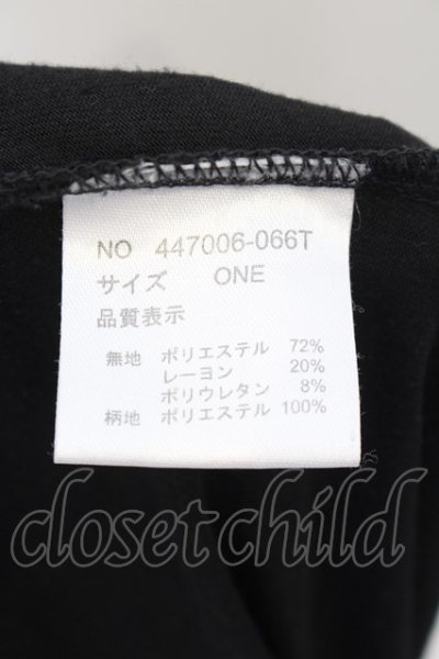 画像3: NO ID. BLACK / フラワーパターン切替ルーズTシャツ ONE ブラックｘレッド O-24-09-26-029-NO-ts-YM-ZT460