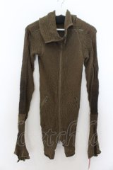 LGB / ZIP UP/STD KNIT パッチスカルローゲージニット 1 カーキ O-24-09-27-004-LG-to-YM-OS