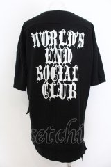 KMRii / World's End Social Club S/Sトップス ONE ブラック O-24-09-27-047-KM-sh-YM-OS