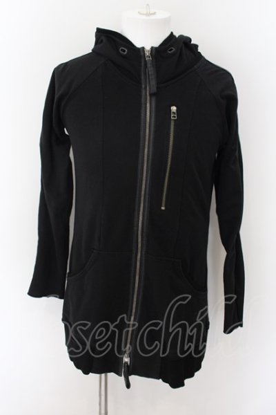 画像1: KMRii / Pocket Leather Piping Hoodie　パーカー 1 ブラック O-24-09-29-070-KM-to-YM-OS