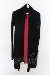 LGB / BACK/CROSS CARDI-1　カーディガン 0 ブラックｘレッド O-24-09-29-072-LG-to-YM-OS