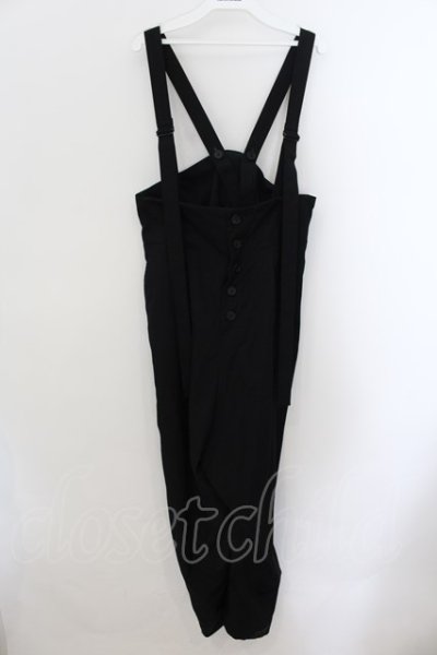 画像1: REGULATION Yohji Yamamoto / GABARDINE R-SUSPENDER　パンツ  ブラック O-24-09-29-023-RY-pa-YM-OS