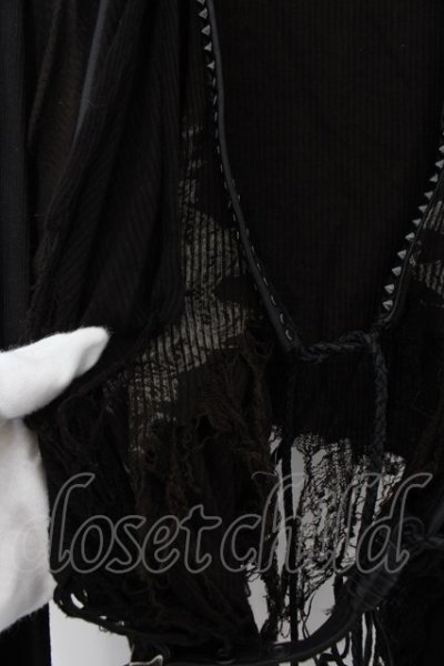 画像2: KMRii / MAGNOLIA DESTROY SUSPENDERS CARDIGAN   ブラック O-24-10-10-002-KM-to-YM-OS