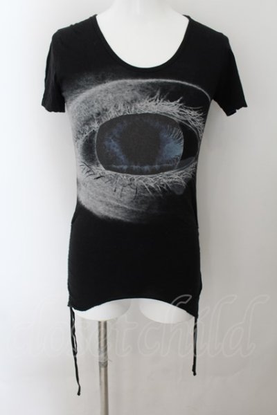 画像1: CIVARIZE / Determine サイドギャザーアイズTシャツ 44 ブラック O-24-10-10-034-CI-ts-YM-OS