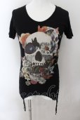 画像1: CIVARIZE / Ugly サイドギャザースカルギャザーアイス゛Tシャツ 46 ブラック O-24-10-10-037-CI-ts-YM-ZT231 (1)