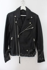 【WINTERセール】CIVARIZE / Calamity ラムレザーダブルライダースジャケット 46 ブラック O-24-10-10-067-CI-ou-YM-ZY