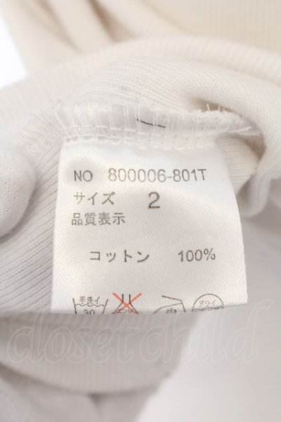 画像3: NO ID. / 16フライスVネックTシャツ 2 ホワイト O-24-10-11-098-NO-ts-YM-ZT405