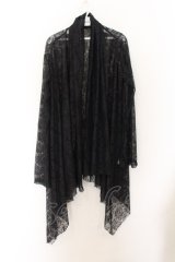 【WINTERセール】CIVARIZE / Proof総レーストッパーカーディガン 44 ブラック O-24-10-11-021-CI-to-YM-ZT207