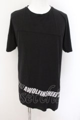 JOHNNY WOLF / JOHNNY LONDON(ジョニーロンドン)アシンメトリーTシャツ 1-2 ブラック O-24-10-29-035-JO-ts-YM-OS