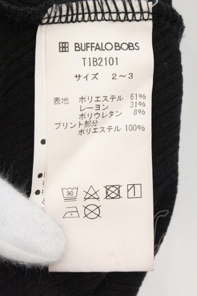 画像3: BUFFALO BOBS / LACE-DRAPE(レース ドレープ)切り替えドレープカットソー 2-3 ブラック O-24-10-29-036-BU-to-YM-OS