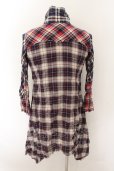 画像4: LGB / SHIRT-G/DRESS　七部袖シャツワンピース 0（レディース） ネイビーｘレッド O-24-10-29-065-LG-sh-YM-OS (4)