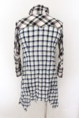 画像4: LGB / SHIRT-G/DRESS　七部袖シャツワンピース 0（レディース） ピンクｘブラックｘブルー O-24-10-29-069-LG-sh-YM-OS (4)