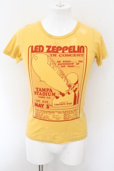 画像1: HYSTERIC GLAMOUR / LED-ZEPPELINコラボTシャツ F イエロー O-24-11-01-026-HY-ts-YM-ZT265