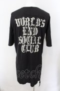 KMRii / World's End Social Club S/Sトップス ONE ブラック O-24-11-10-005-KM-sh-YM-OS