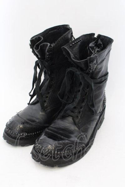 画像1: KMRii / LACE UP BOOTS ブーツ 約27cm ブラック O-24-11-10-092-KM-sho-YM-OS