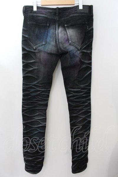 画像2: CIVARIZE / 立体加工ストレッチスキニーデニムパンツ 44 ブラックｘブルーｘパープル O-24-11-13-078-CI-pa-YM-OS