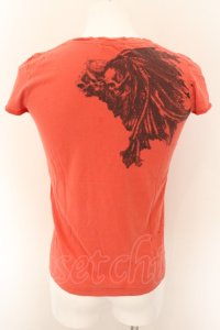 LGB / BEDROCK GHOST INDIAN/HSC Tシャツ 1（レディース） オレンジ O-24-11-17-056-LG-ts-YM-ZT1120