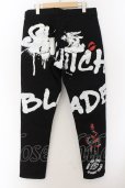 画像3: SWITCHBLADE / GRAPHIC PRINT DENIM パンツ L ブラック O-24-11-22-027-SW-pa-YM-OS (3)