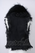 画像2: LGB / VEST/FUR/W/M【メンズ1】ラムファーベスト 1 ブラック T-24-11-29-001-LG-to-YM-ZT-ML002 (2)