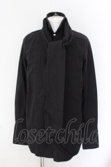 NO ID. BLACK / Cフランネルタックロングシャツ 1 ブラック O-24-11-30-035-NO-sh-YM-ZT235