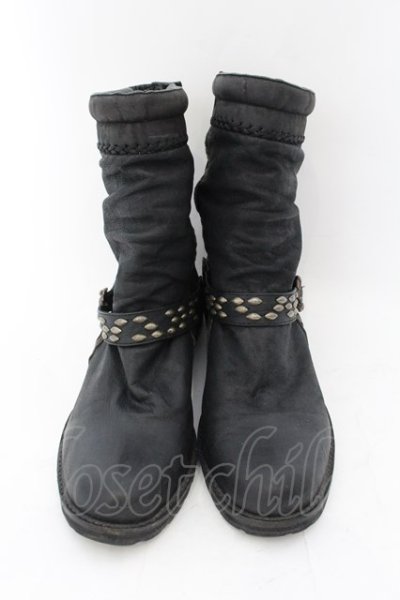 画像2: 14th Addiction / Stud Leather Boots　ブーツ 42(広い作りの為約29cm) ブラック O-24-12-07-096-14-sho-YM-OS