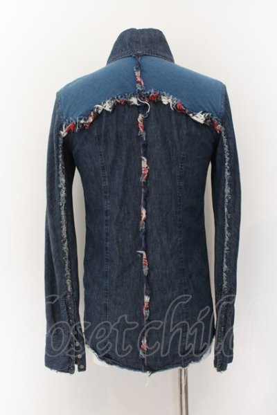 画像1: LGB / SHIRT-G/STD FEATHER/M フェザークロスシャツ【メンズ1】 1 インディゴ O-24-12-26-115-LG-sh-YM-OS