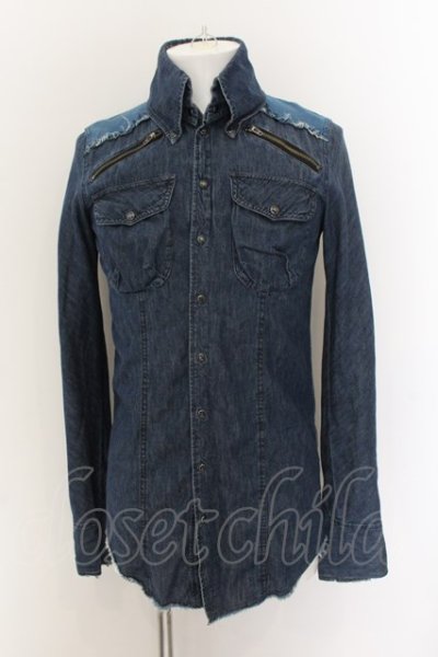 画像3: LGB / SHIRT-G/STD FEATHER/M フェザークロスシャツ【メンズ1】 1 インディゴ O-24-12-26-115-LG-sh-YM-OS