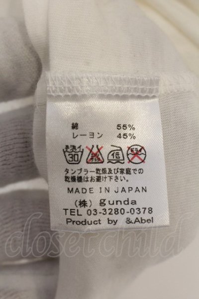 画像3: gunda / Kmriiコラボ Tシャツ  ホワイト O-24-12-29-061-gu-ts-YM-OS