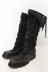 KMRii / Crush Jet Boots CUSTOM ブーツ  ブラック O-24-12-29-089-KM-sho-YM-ZT-S007