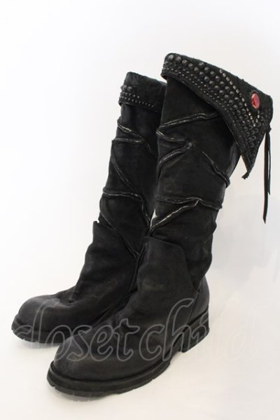 画像1: KMRii / Crush Jet Boots CUSTOM ブーツ  ブラック O-24-12-29-089-KM-sho-YM-OS