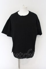 NO ID. / CパールヴァティシルケットスムースBIG-Tシャツ 2 ブラック O-24-12-30-043-NO-ts-YM-OS