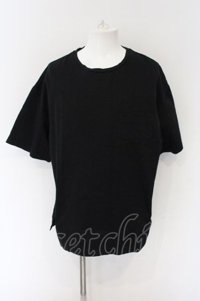 画像1: NO ID. / CパールヴァティシルケットスムースBIG-Tシャツ 2 ブラック O-24-12-30-043-NO-ts-YM-ZT0104-C