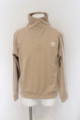 ADIDAS / ハーフZIPトップス M ベージュ O-24-12-30-007-AD-to-YM-ZT372