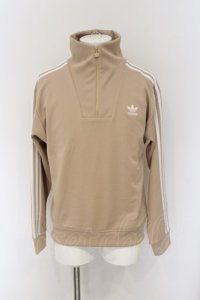 ADIDAS / ハーフZIPトップス M ベージュ O-24-12-30-007-AD-to-YM-ZT372