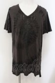 画像1: kiryuyrik /  Dolman Sleeve V-T タイダイ Tシャツ S チャコール系 O-25-01-09-034-ki-ts-YM-ZT0112-B (1)