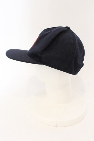 画像3: Moonage Devilment(清春) / EMBROIDERY FLAT VISOR キャップ  ブラック（ネイビー）ｘレッド O-25-01-09-072-Mo-za-YM-OS