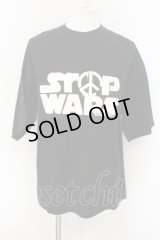 PROPA9ANDA / STOP WARS Tシャツ M ブラック O-25-01-12-007-PR-ts-YM-OS