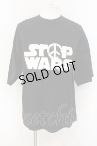 PROPA9ANDA / STOP WARS Tシャツ M ブラック O-25-01-12-007-PR-ts-YM-OS