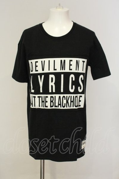 画像1: Moonage Devilment / LYRICS Big Tシャツ 44 ブラック O-25-01-17-017-Mo-ts-YM-ZT502