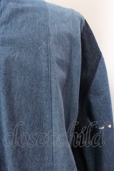 画像2: GLIMCLAP / Patchwork design & gimmick processing denim シャツ S インディゴ O-25-02-12-023-CL-sh-YM-ZT0216