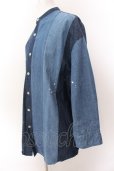 画像3: GLIMCLAP / Patchwork design & gimmick processing denim シャツ S インディゴ O-25-02-12-023-CL-sh-YM-ZT0216