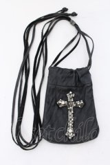 IFSIXWASNINE / POUCH CROSS ポーチ（14x10）  ブラック O-25-02-13-027-IF-ba-YM-OS