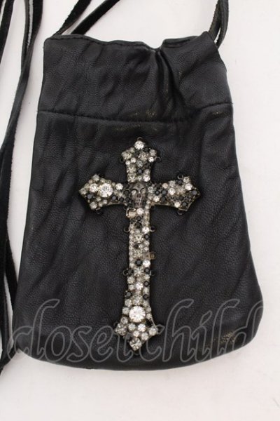 画像2: IFSIXWASNINE / POUCH CROSS ポーチ（14x10）  ブラック O-25-02-13-027-IF-ba-YM-OS