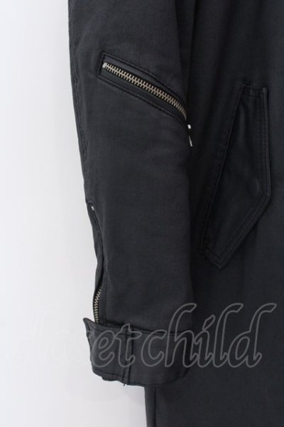 画像3: CIVARIZE / Arsenalファー付きコーティングモッズコート 44 ブラック O-25-02-15-005-CI-ou-YM-ZT0218