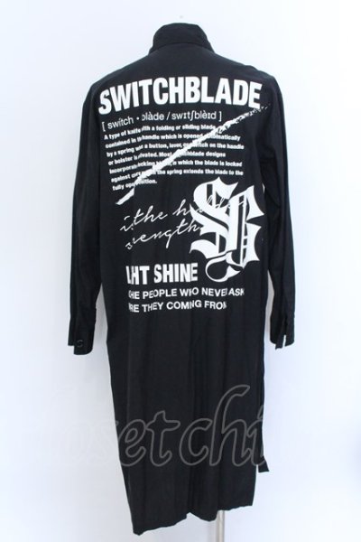 画像1: SWITCHBLADE / LIGHT SHINE LONG SHIRT  M ブラック O-25-02-20-012-SW-sh-OW-OS