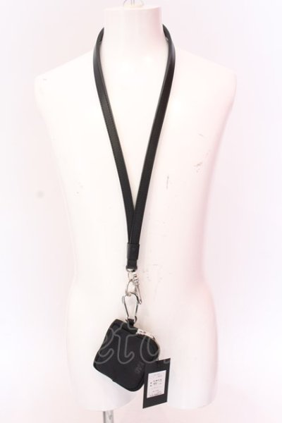 画像1: Moonage Devilment / NECK STRAP & COIN PURSE  ブラックｘシルバー O-25-02-23-048-MO-za-YM-OS