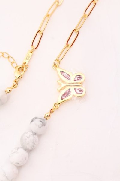 画像4: STUGAZI / ネックレス.White Turquoise Amor Butterfly ホワイトｘゴールドｘレッド  O-25-02-23-057-St-za-YM-OS