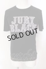 JURY BLACK / 裾スタッズロゴTシャツ 3 ブラック O-25-02-23-008-JU-ts-YM-OS