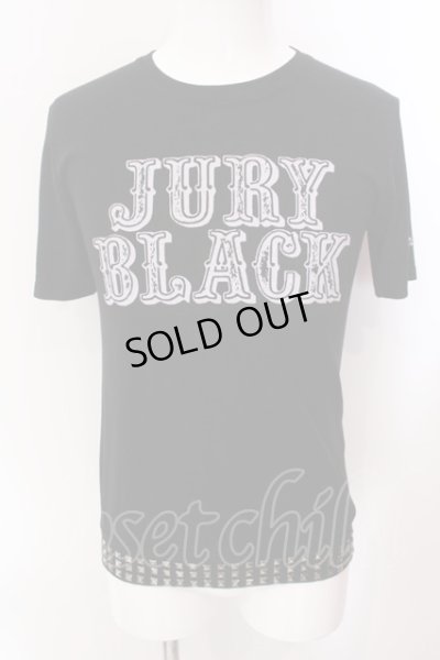 画像1: JURY BLACK / 裾スタッズロゴTシャツ 3 ブラック O-25-02-23-008-JU-ts-YM-OS