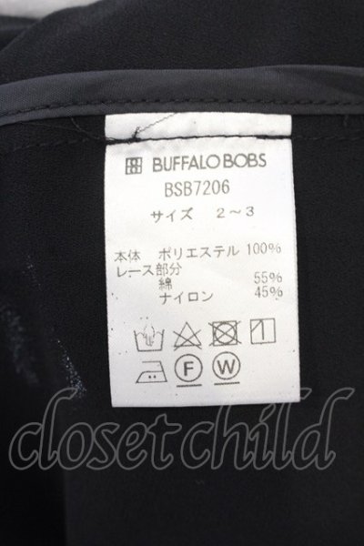 画像3: BUFFALO BOBS / GEORGETTE TAILORED【ジョーゼット テーラード】レース切り替えシースルジャケット 2-3 ブラック O-25-02-24-005-BU-ja-YM-OS